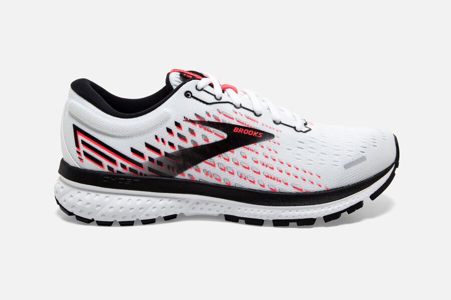 Brooks Israel Ghost 13 Road Running Shoes Womens - White/Pink/Black - ZUS-931865